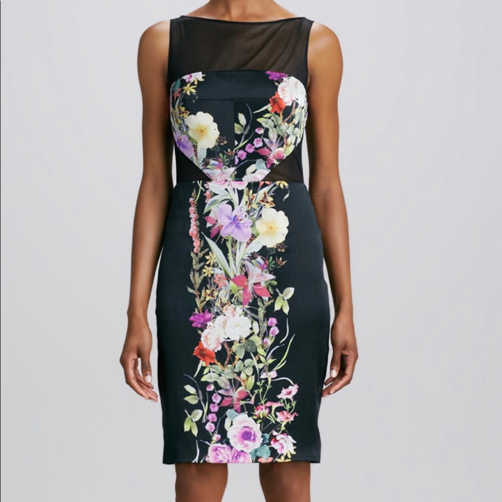 Badgley Mischka Collection - floral cocktail dress